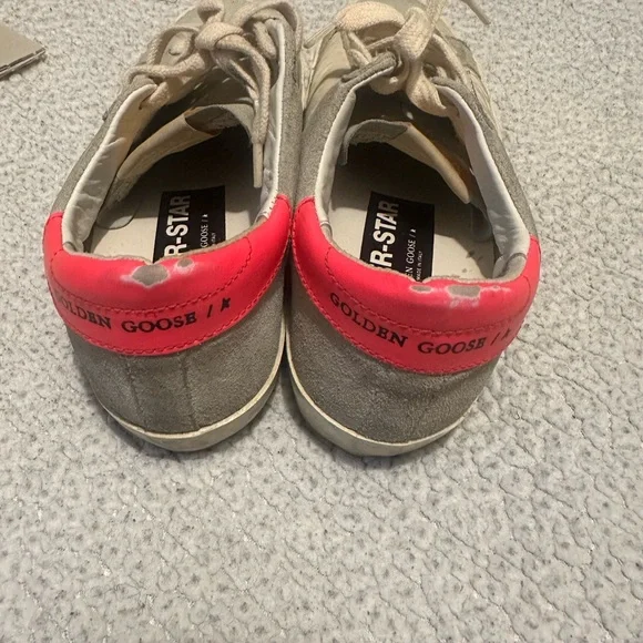 Golden Goose Beige and Pink Sneakers